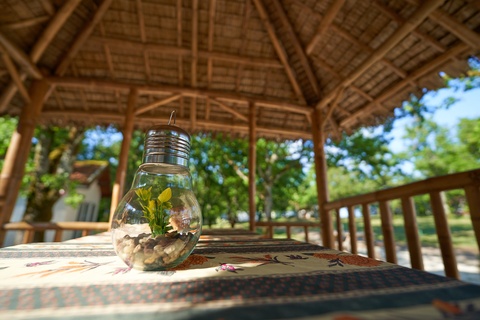 Reception with bamboo hut